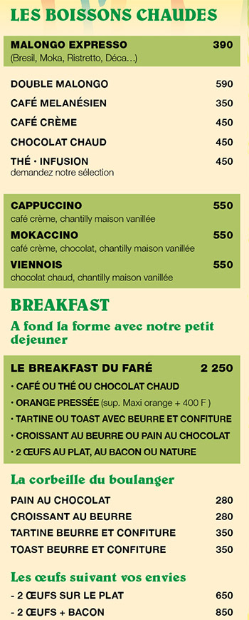 Photo du restaurant Faré du Palm Beach (Le) à noumea, Nouvelle-Calédonie