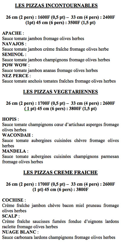 Photo du restaurant Indian’s Pizza à noumea, Nouvelle-Calédonie